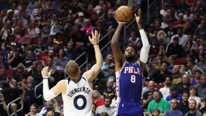 Paul George scores 23 points in his 76ers unofficial debut vs Wolves