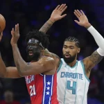 Embiid returns with 34 points to help 76ers beat Hornets 108-98