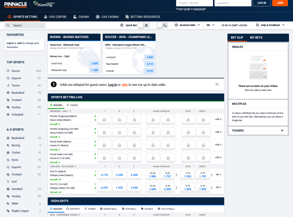 Pinnacle SportsBook Review 1