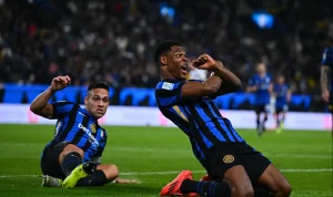 Dumfries brace sends Inter past Atalanta and into Super Cup final