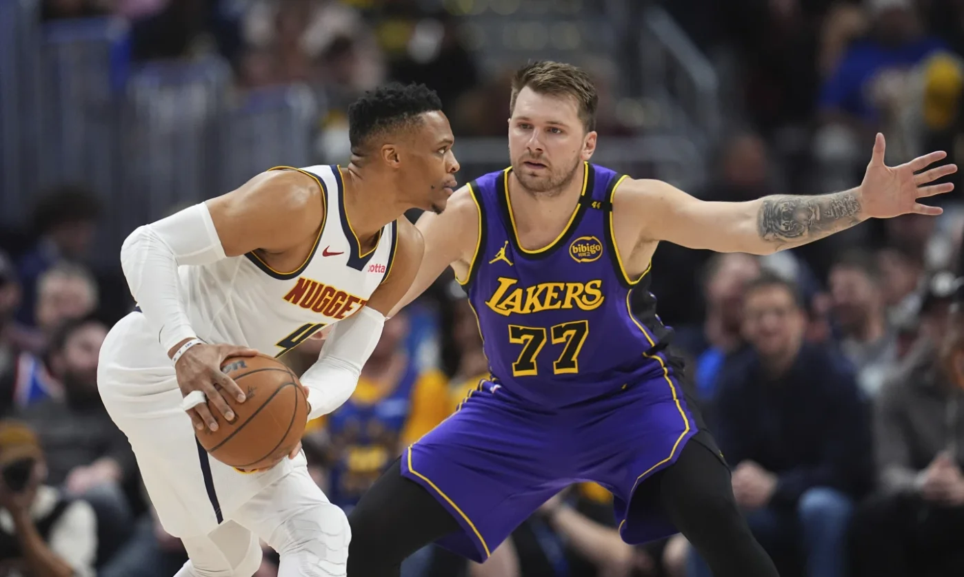 Nuggets no match for Lakers in Doncic’s best game in his new colors