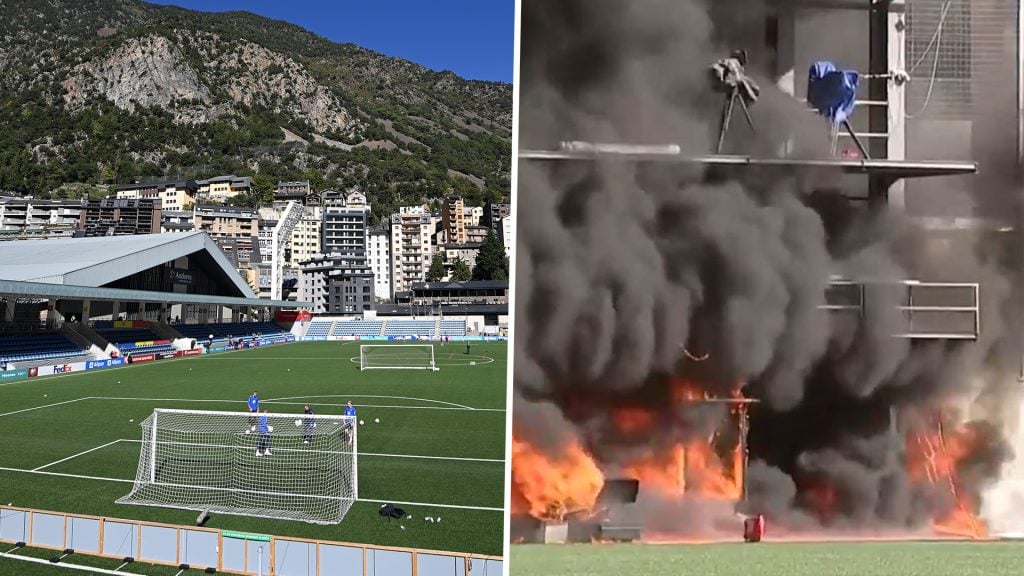 Стадионът в Андора се запали, двубоят с Англия под въпрос