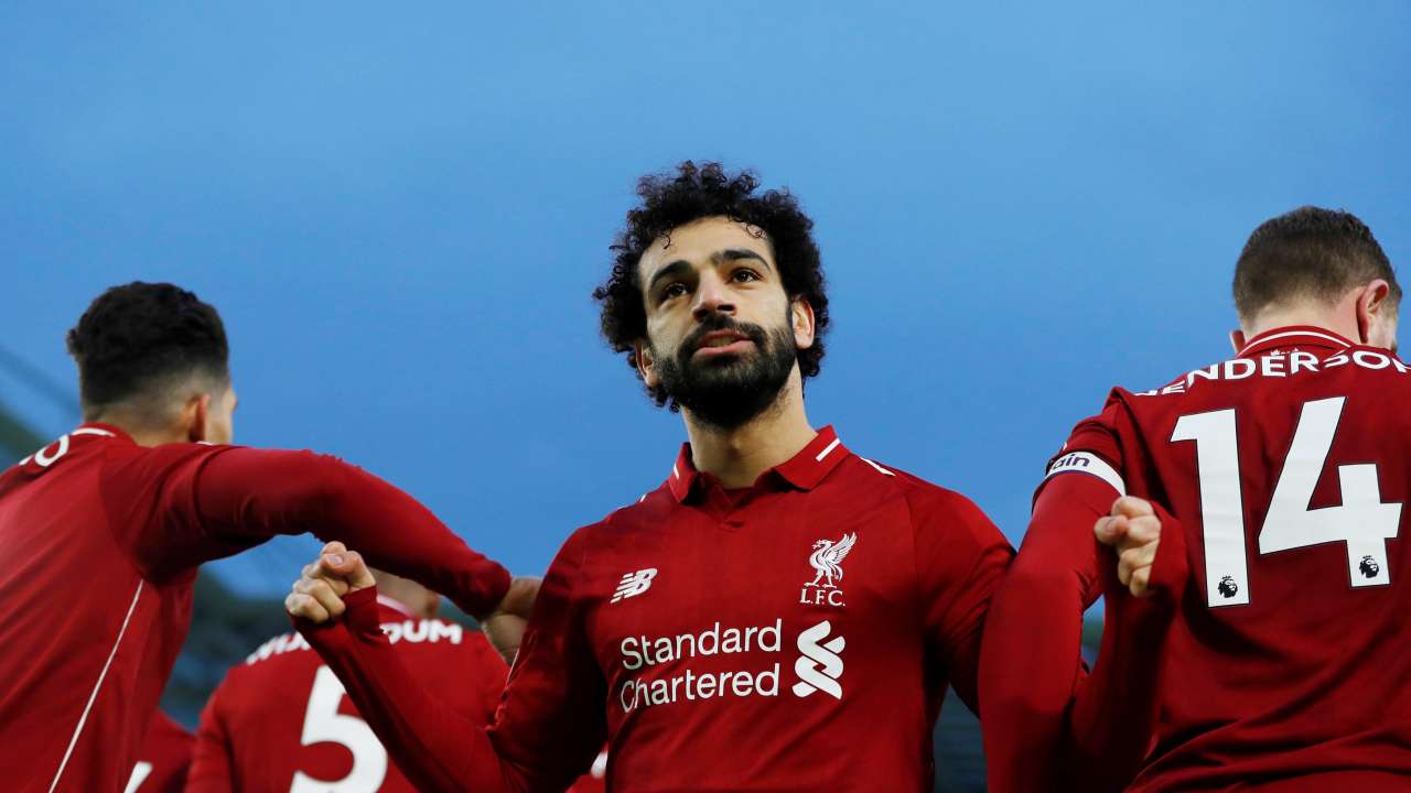 Два гола и асистенция на Салах донесоха победа номер 30 за Ливърпул width=