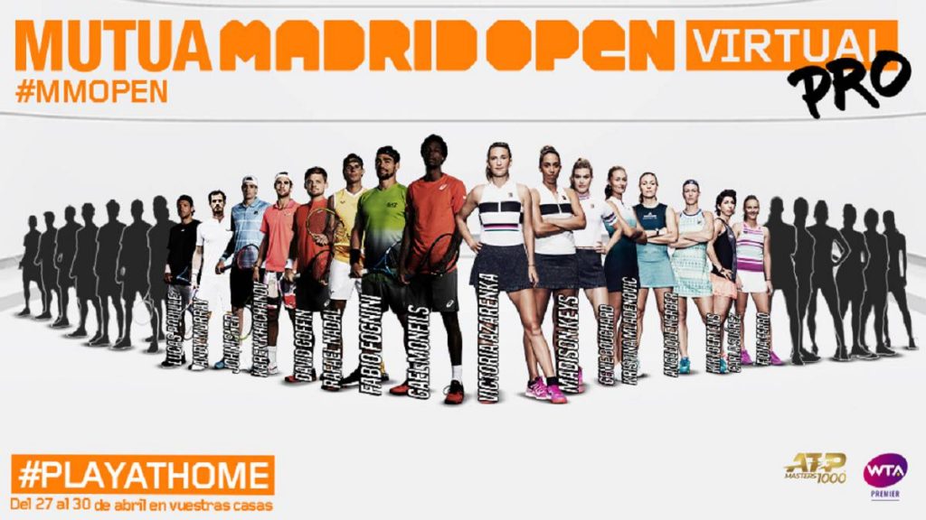 Куп тенис звезди ще играят на онлайн турнира Mutua Madrid Open