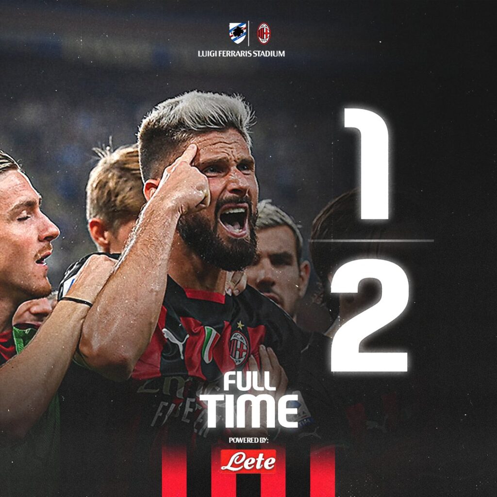 Милан се справи със Сампдория и продължава с победния си рейд