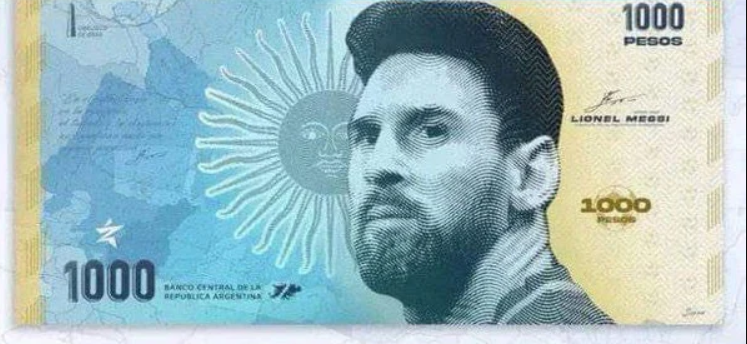 Слагат лика на Меси на банкнотите в Аржентина width=