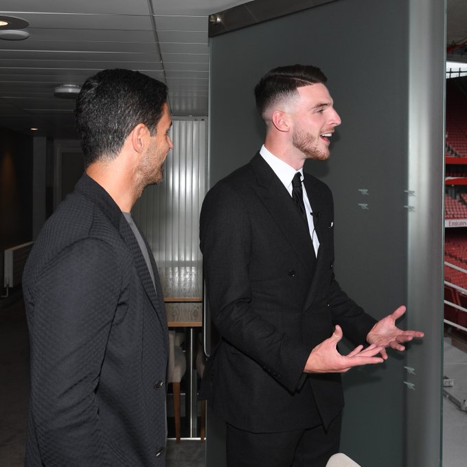 Артета е щастлив от идването на Деклан Райс в Арсенал