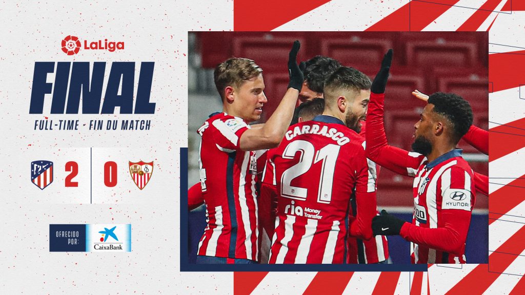 Атлетико дръпна с четири точки пред Реал след успех над Севиля