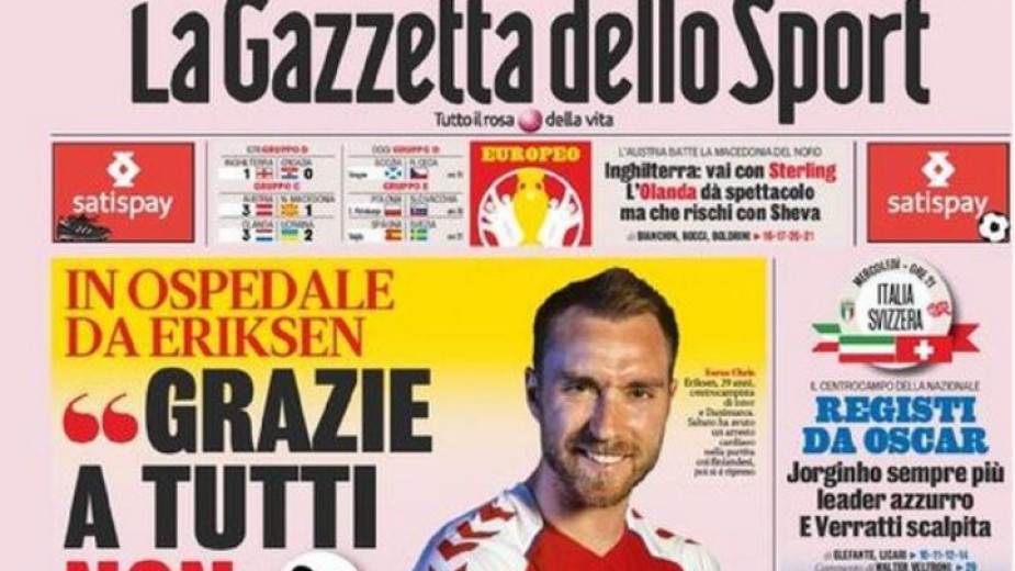 Ериксен от болницата: “Няма да се предам!”