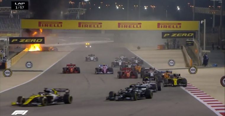 Зловеща катастрофа прекрати Гран при на Бахрейн още в началото