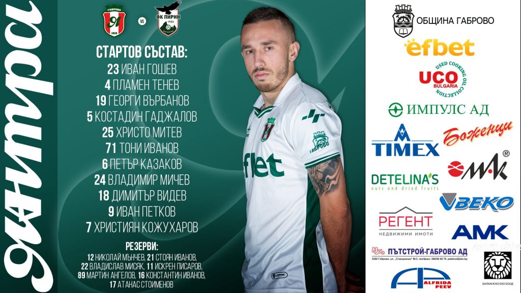 Янтра излиза срещу Пирин с новия квартет